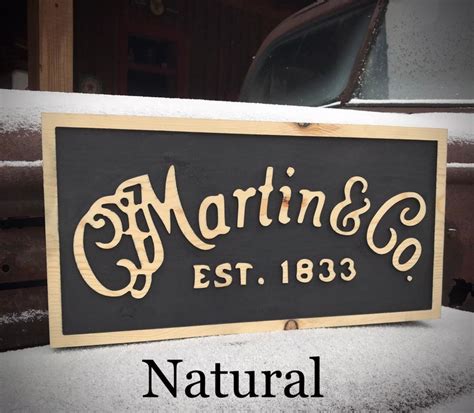 Martin Guitar Sign Wood Carved Sign Cf Martin - Etsy