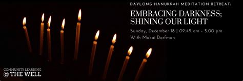 Daylong Meditation Retreat: Embracing Darkness, Shining Our Light | Beth El Synagogue