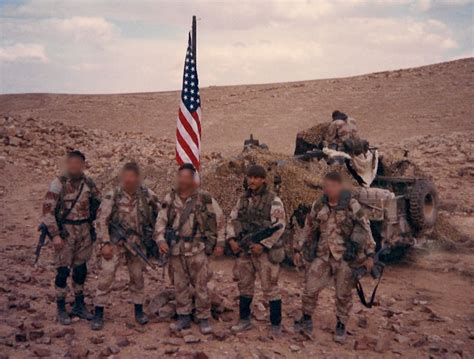 US Army Delta Force operators while hunting for Iraqi SCUD missiles during the 1991 Gulf War ...