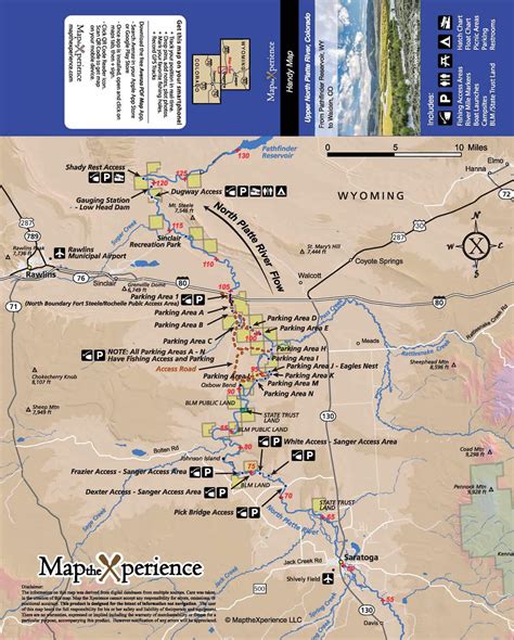 Map The Xperience North Platte River (Upper) Paper Map | Vail Valley ...