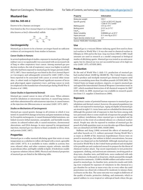 Mustard Gas | PDF | Chemical Warfare | Carcinogen