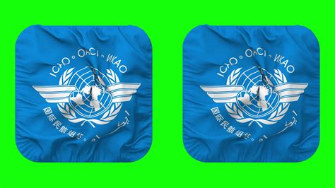 International Civil Aviation Organization, ICAO Flag in Squire Shape ...