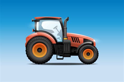 Tractor vector illustration. Side view of modern farm tractor. 558156 Vector Art at Vecteezy