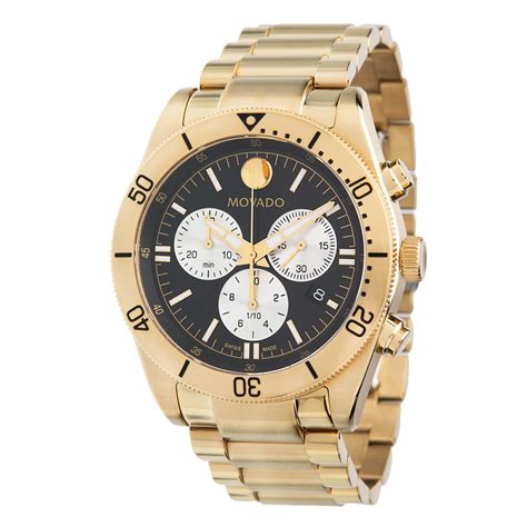 Movado 0607440 Mens Movado Sport Gold Tone Quartz Watch