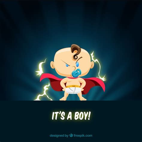 Free Vector | Cute baby boy background in flat style