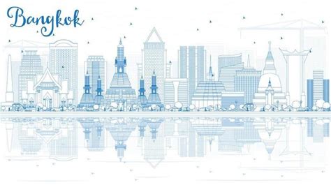 Bangkok Skyline Vector Art, Icons, and Graphics for Free Download