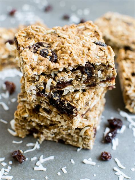 Healthy Oatmeal Raisin Breakfast Bars - Stuck On Sweet