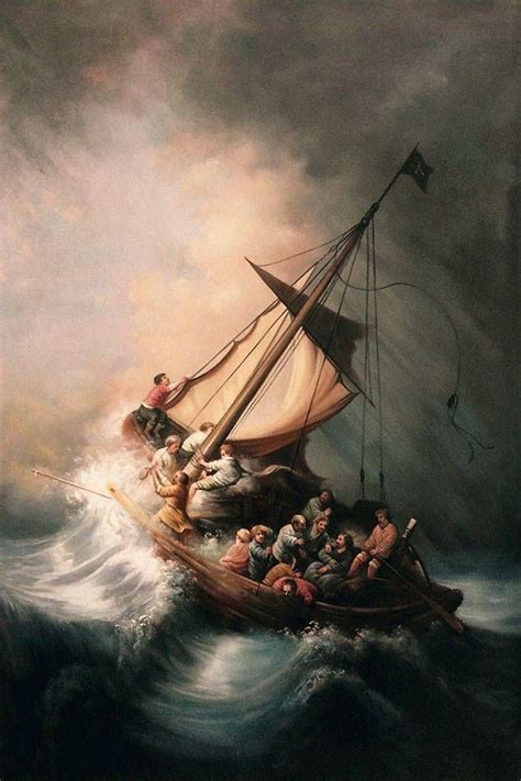 The Storm on the Sea of Galilee - Rembrandt at overstockArt.com ...