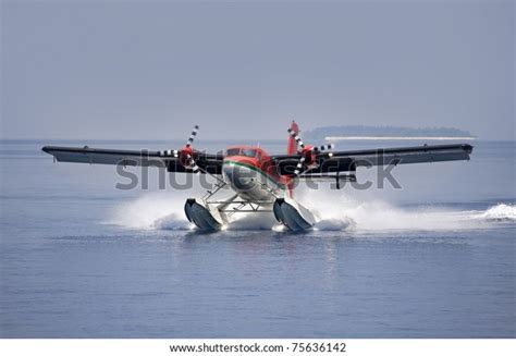 Twin Otter Seaplane Landing Stock Photo (Edit Now) 75636142