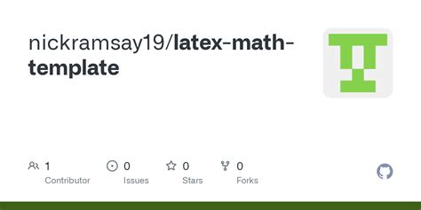 GitHub - nickramsay19/latex-math-template