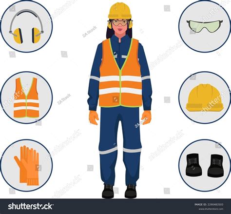 Women Worker Wearing Safety Equipment Personal Stock Vector (Royalty Free) 2290483503 | Shutterstock