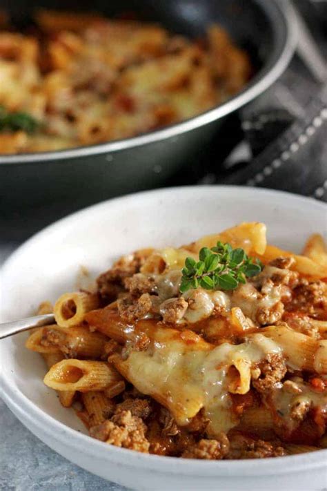 Cheesy One Pan Mince Pasta - The Kiwi Country Girl