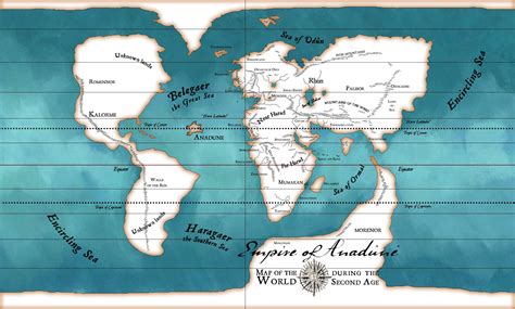 Second Age Arda World Map. By Lindëfirion. http://lindefirion.net/maps/index.html | Tolkien ...