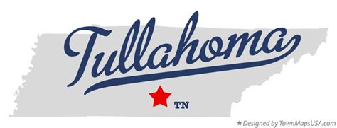 Map of Tullahoma, TN, Tennessee