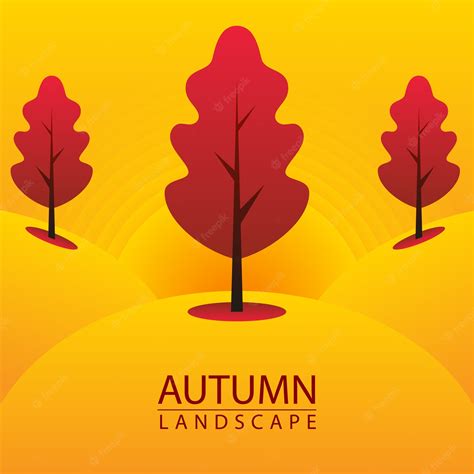 Premium Vector | Autumn landscape