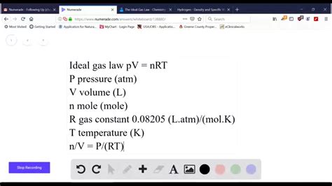 What is the density (in g/L) of hydrogen gas at 20.0 ^∘ C and a pressure of 1655 psi? | Numerade