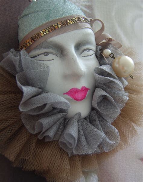 Pierrot Face Small Hanging Plaster Face Venetian Style Mask - Etsy