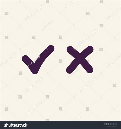 Right Wrong Check Mark Vector Icons Stock Vector (Royalty Free ...