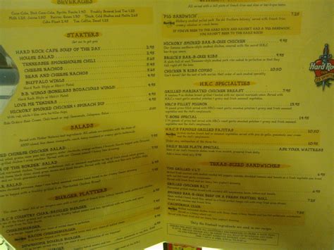 My Mobile Blog (Chan Junt Hoong): Hard Rock Cafe Menu from London 1998 ...