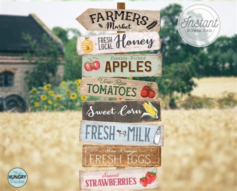 Farmers Market Sign, Farmers Market Birthday, Directional Signs, Farm Stand Sign, Farmers Market ...