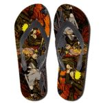 Naruto Vs Sasuke Japanese Style Art Background Slippers