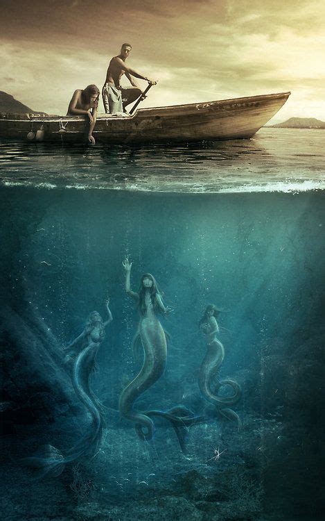 .Luring the sailors | Mermaid art, Fantasy portraits, Mythical creatures