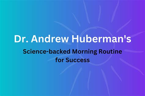 Ep 1: Morning Routines: Dr Andrew Huberman