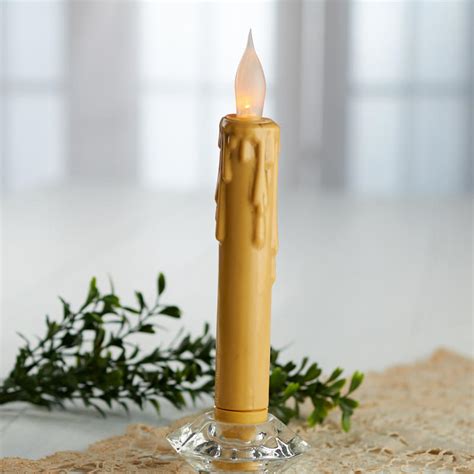 Primitive LED Battery Operated Flicker Taper Candle - Candles and ...