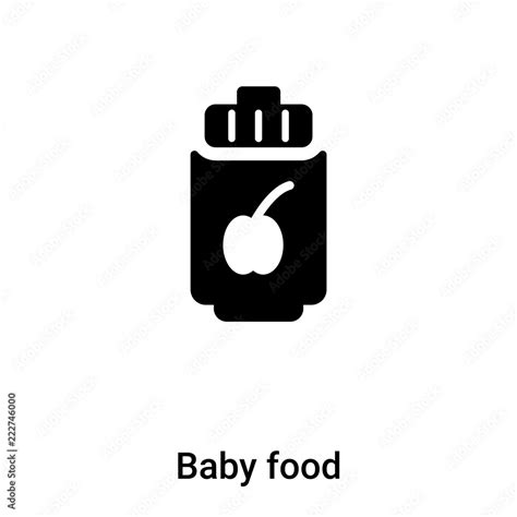 Baby food icon vector isolated on white background, logo concept of ...