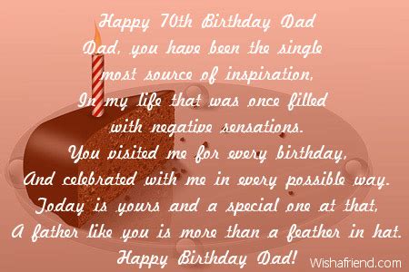 Happy 70th Birthday Dad, Dad Birthday Poem