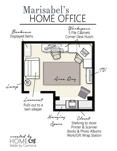 A Design Plan for an Office - | Office floor plan, Home office design ...