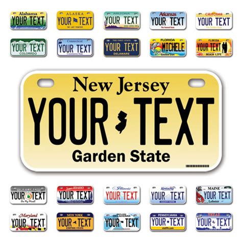 GetUSCart- InkMyPlate Personalized New Jersey Mini License Plate | Choose from 50 States |Custom ...