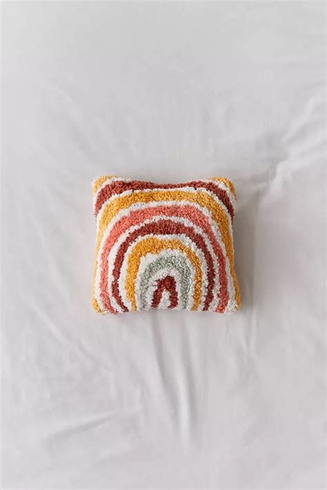 Rainbow Tufted Mini Throw Pillow | Urban Outfitters