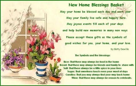 New Home Blessings Basket - Printable Poem, Symbolic Gifts, DIY