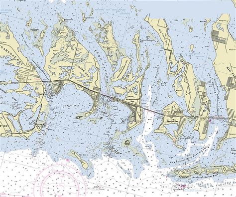 Summerland Key Cudjoe Florida Nautical Chart Digital Art by Bret Johnstad - Pixels