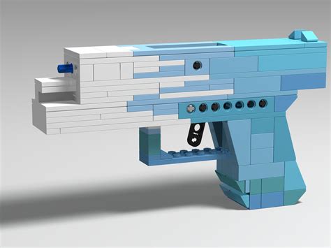 Lego blowback Rubber band pistol -blue fade- instructions