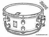 Majestic Musical Drums Coloring  Free Snare Percussion sketch template