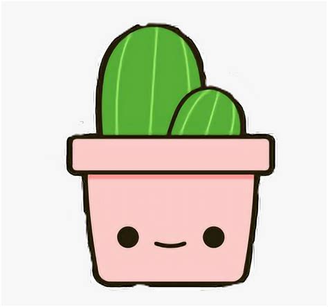 Ikawaii Cute Cactus Cutie Aesthetic Art Cartoon Pink - Cactus Kawaii ...