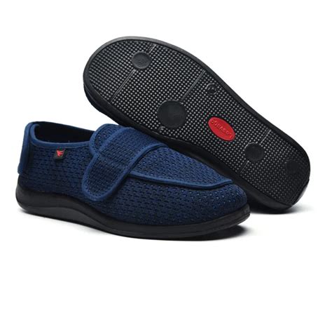 Wide Width Fashion Diabetic Orthopedic Shoes Adjusting Velcro Fully Open For Swollen Wide Feet ...