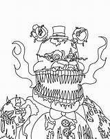 Fnaf Withered Ausmalbilder Freddy Freddys Foxy Sketch Coloring Page sketch template
