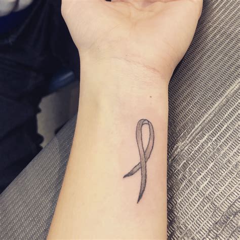 Brain Cancer Ribbon Tattoos