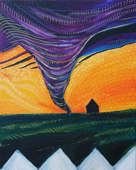 Wizard Of Oz Painting - The Tornado by Kate Fortin | Weather art, Tornado, Painting