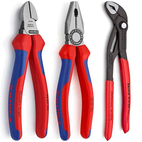 KNIPEX Pliers Set with Combination Diagonal and Cobra Pliers (3-Piece) 00 20 09 V01 - The Home Depot