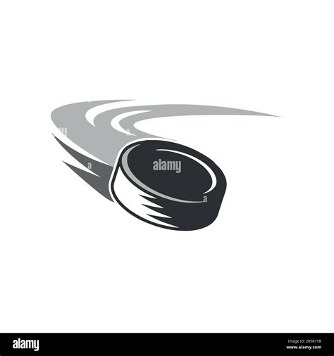 Ice hockey puck logo icon with swoosh design Stock Vector Image & Art ...