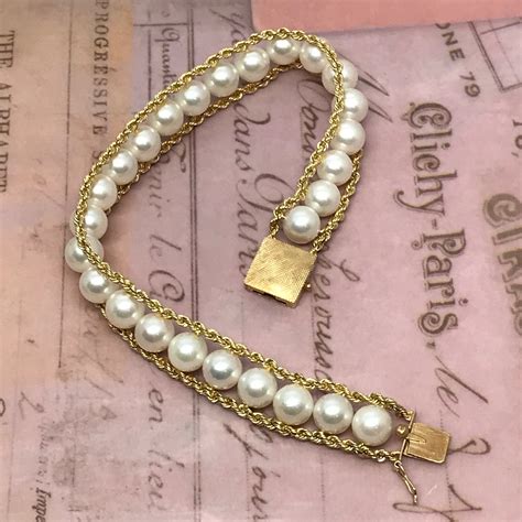 Vintage 14k Pearl Bracelet