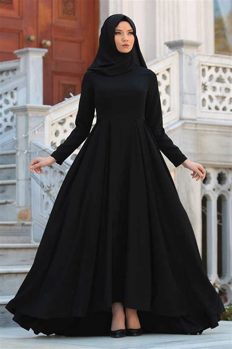 DAILY DRESS - BLACK HIJAB DRESS - 40740S Long Dress Design, Stylish Dress Designs, Stylish ...