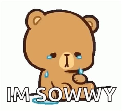 Cute Sad Mocha Bear I'm Sorry GIF | GIFDB.com