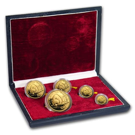 China Mint - 1987 China 5-Coin Gold Panda Proof Set (In Original Box) - Walmart.com - Walmart.com