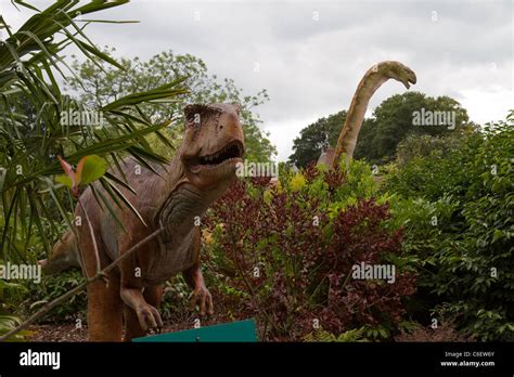 2 dinosaurs taken at Chester zoo Stock Photo - Alamy