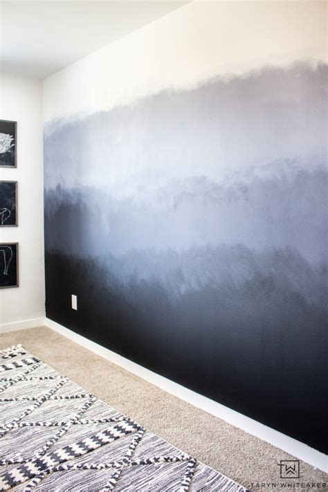 DIY Painted Ombre Wall - Taryn Whiteaker Designs